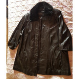 Campera - Tapado De Cuero, Desmontable, Talle X