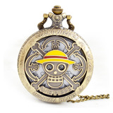 Reloj De Bolsillo One Piece Cadena Monkey D Luffy Mugiwara 