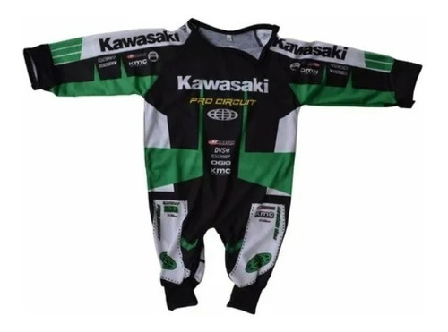 Body Bebes Niño Pañalero Kawasaki Cuatri Moto Premium