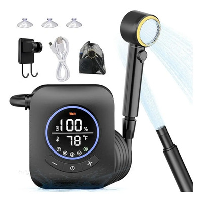 Regadera Ducha Portatil Recargable 5 Modos Acampar Viajar ~