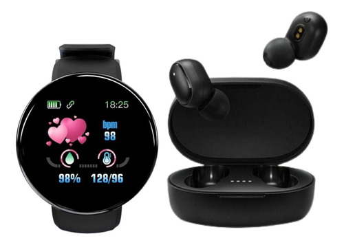 Auriculares Xiaomi Airdots + Smartwatch Reloj D18 Negro