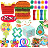 129 Pcs Toy Poppets Stress Relief Pack Brinquedos Crianças