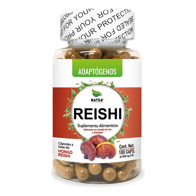 Reishi Ganoderma 100 Cápsulas, Adaptógeno, Refuerza tu Sistema Inmune, Elimina Toxinas y Estimula Producción de Células Nuevas, Aumenta tu Fuerza y Resistencia, Calidad Premium | Meses sin interés