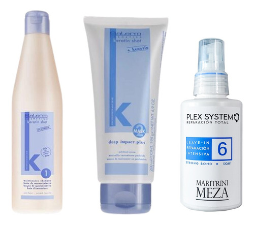 Kit Mantto Alaciados Salerm Keratin Shot + Plex System 6