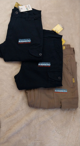 Pantalón Pampero Cargo De Trabajo Fit Elastizado Bordado