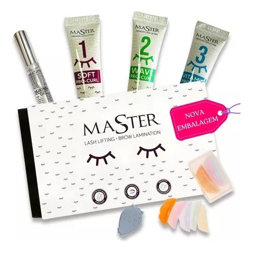 Kit Lash Lifting Cílios Master Premium Brown Lamination 