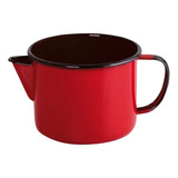 Caneca Leiteira Esmaltada Ágata C Bico 1 L Cozinha Sabonete