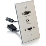 Placa De Pared C2g Con Hdmi / Vga / Aux 3.5mm Flexible