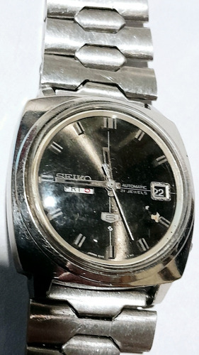 Seiko 5 6119 7130 Negro Efecto Gaterismo