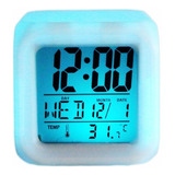 Reloj Cubo Led Despertador Digital Cambia Color