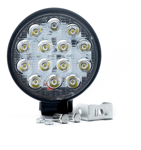 Faro Auxiliar 14 Led 42w 12v Off Road Moto Cuatri Redondo