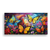80x40cm Pinturas Decorativas De Mariposas Y Flores Flores