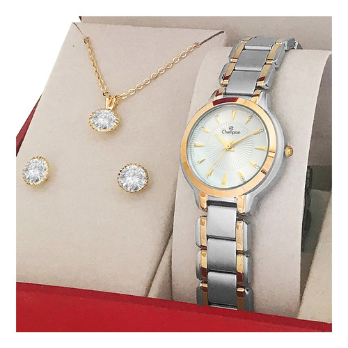 Relógio Feminino Champion Dourado Original 1 Ano Garantia