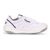 Zapatillas Topper X Forcer 100% Cuero Color Negro Y Blanco