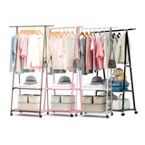 Rack Closet Tendedero Triangular Perchero Ropa Con Llantas