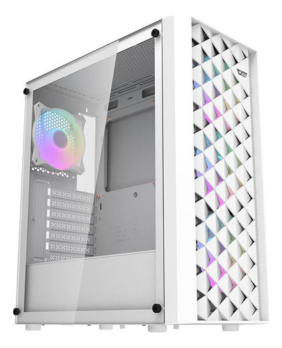 Gabinete Gamer Aigo Dk351 Rgb M-t Lat De Vidro C/ 4 Fans Wht