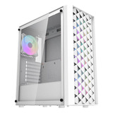 Gabinete Gamer Aigo Dk351 Rgb M-t Lat De Vidro C/ 4 Fans Wht