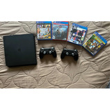 Ps4 1tb + 4 Juegos Físicos + 2controles