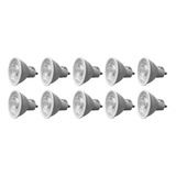 Lâmpadas Led Gu10 Mr16 Branco Quente 3000k 6,5w 10 Un