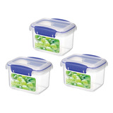 3 Contenedores Rubbermaid Sistema Klip It 400 Ml Original