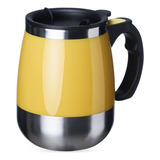 Caneca Mixer Inox Automática Elétrica Misturador Shake Café Cor Amarelo