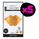 5 Mascarillas Oro Labios Hidratante - Gold Lip Mask Mayoreo