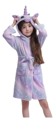 Bata Pijama De Baño En Forma De Unicornio Estrellas Nuevo