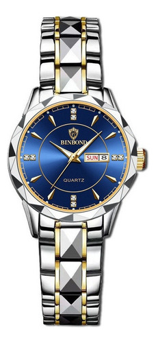 Reloj De Cuarzo Binbond Fashion Con Calendario De Diamantes