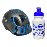 Capacete + Garrafinha Criança Skate Bicicleta Bike Mtb Kids