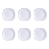 Plato Postre Luminarc Carine Vidrio Templado X6