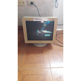 Monitor Antiguo Samsung 15  Color Blanco Conexión Vga