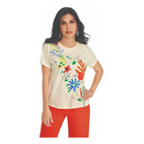 Playera Mujer Casual Ivory 942-56