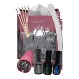 Kit:tips X500 Soft Gel + Linterna + Base + Niveladora +top  