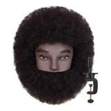 Diruisi 8  Cabeza De Maniqui Masculino Afro Con Barba 100% C