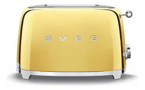 Smeg Tostadora Estética De 2 Rebanadas Estilo Retro De Edi. Color Oro