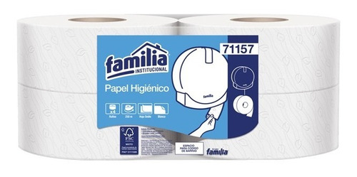 Papel Higiénico Familia Hoja Doble*250 Mt Ref 71157 Pqt*4ro