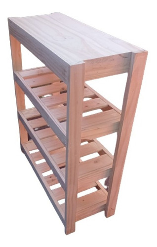 Mueble Organizador De Madera - 4 Estantes