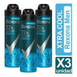 Desodorante Rexona Hombre Xtra Cool Pack De 3 Unidades 150ml