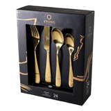 Set De Cuchillería De 24 Piezas Gold Krons