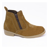 Bota Botina Infantil Kids Couro Masculina Cano Curto M236 