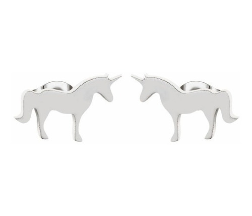 Pendientes Aros Acero Elegante Caballo Mujer Joyería Joyas