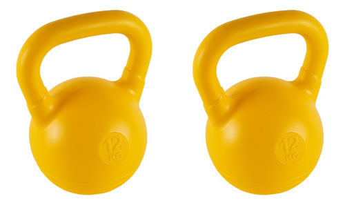 Par De Pesas Rusa Kettlebell Pvc 12kg Funcional Gym Gimnasio