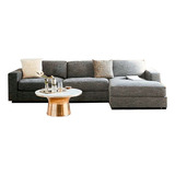 Sala Hazel Lino Gris Izquierda Mueble Sala Sofa Sillon