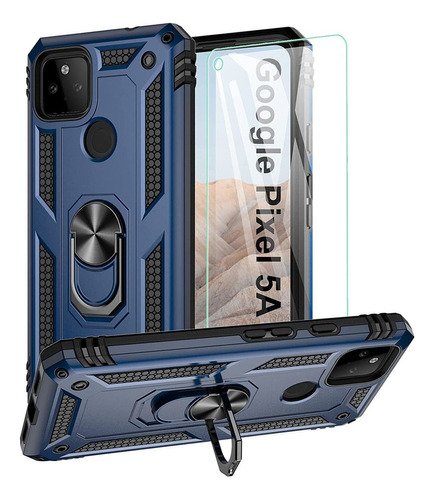 Para Google Pixel 5a Funda Con Pantalla De Vidrio Templado P