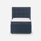Bed Boxet Upline 1,5 Plazas 105x200 Cm + Respaldo Issey Azul