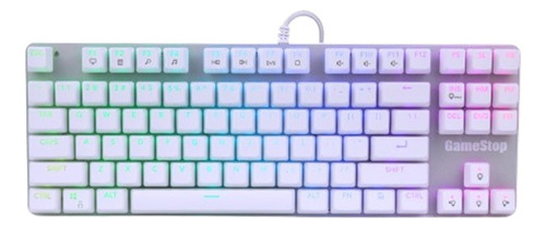 Teclado Mecanico Gamer Blanco Rgb Switch Cafe Gs200-b