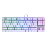 Teclado Mecanico Gamer Blanco Rgb Switch Cafe Gs200-b