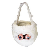 Cesta Caramelera Con Ojos Halloween Bolsa De Tela  X1