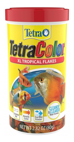 Tetra Color 80gr Comida Peces Hojuelas Acuario Pecera