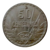 Moneda Uruguay 50 Centésimos 1943  Plata 0.720 (x256-x652